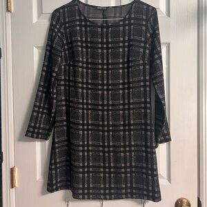 American Apparel Black and Gray Plaid Women's Dress